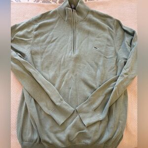 Vineyard Vines Men's Sage Zip-Up Sweater